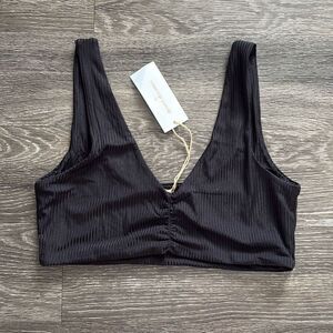 🐿️ NWT Urban Outfitters Desert Dreamer Ribbed Black Bikini Top Size 3X